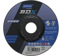 Meule de tronçonnage moyeu déporté bdx-métal inox 125x2.5 B25 NORTON