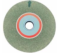 Meule d'établi en carbure de silicium vert for carbure cémenté et métaux non ferreux - 125 mm x 12,7 mm x 16 mm, 1 pièce(46 Grit)