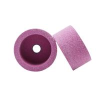 Meule d'établi en céramique 1 pièce, disque de meulage en forme de bol en corindon for un enlèvement de matériau Durable(Red,125x63x32x60mm)