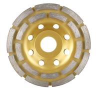 Meule Diamantée Bol 115mm Double Rangée pour Béton et Marbre | Disque Jaune pour Carrelage et Granit, Polissage Solide, Préparation des Surfaces, Rénovation et Pose Professionnelle