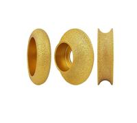 Meule Diamantée Brasée 1 pièce 3 "brasé diamant roue Abrasive granit marbre bords en céramique disque de meulage outil de meuleuse d'angle(15mm French Edge)