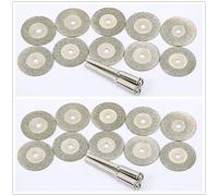 meule diamantée, Disques Diamantés + Jeu D'arbres D'arbre, MINI Roue De Coupe, Tranche Meulage Fine 20mm(24pcs Set)