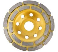 Meule Diamantée Meules à Béton à Double Rangée pour Polir la Pierre de Granit/Marbre/Ciment/Roche Diamètre Intérieur 22,23 Mm / 0,