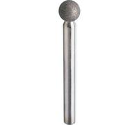 Meule diamantée sur tige sphérique DKU, Ø : 2 mm, Long. de la queue 43 mm, Ø de tige 3 mm
