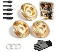 Meule En Carbure De TungstèNe, Disque De Polissage, Kit De Disques Robustes Pour Sculpture Sur Bois TungstèNe Pour La Coupe, Le FaçOnnage, Le PonçAge Et Le Polissage Du Bois (3PCS)