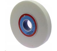 Meule en corindon blanc for meuleuses d'établi - 150 mm de diamètre extérieur, trou de 25 mm, épaisseur de 25 mm(46 grit)