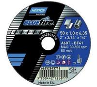 50 meules de tronçonnage plates Blue Fire T41 - 76 x 1,60 x 10 mm NORTON