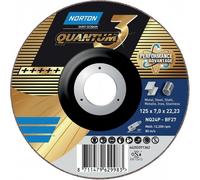 Meules d'ébarbage Quantum 3 - Métal / Inox - 125x7x22,23 mm - par 10 NORTON