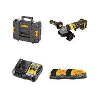 Meuleuse Ø125 mm 18V DCG404NT-XJ + 2 batteries 18V 3,5 Ah PowerStack + 1 Chargeur DCB1104-QW DEWALT