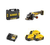 Meuleuse Ø125 mm 18V DCG405NT-XJ + 3 batteries 18V 5 Ah + 1 chargeur DCB1104-QW DEWALT