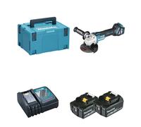 Meuleuse Ø125 mm 18V DGA513ZJ + 2 batteries BL1850B 18V 5 Ah + 1 chargeur rapide DC18RC MAKITA