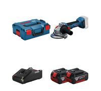 Meuleuse Ø125 mm GWS 18V-8 + 2 batteries GBA 18V 4 Ah + Chargeur GAL 18V-40 BOSCH