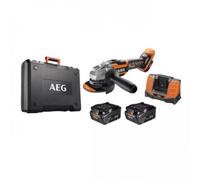 Meuleuse 18V Brushless - Ø125mm + 2 batteries 5Ah et disque diamant - BEWS18-125BL-502C AEG Powertools