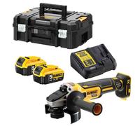 Meuleuse 18V XR Ø125 mm (2x5,0 Ah) en TSTAK - DEWALT DCG405P2