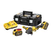 Meuleuse 54V/18V XR FlexVolt 125 mm + 2 batteries 2/6Ah + chargeur en coffret TSTAK II DEWALT DCG418T2-QW