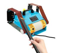 Meuleuse à bande électrique - Meuleuse/polisseuse de table - 950 W, 220 V - Double axe - Vitesse réglable - 7300 g - Bleue