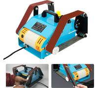 Meuleuse à bande électrique - Modèle à double tête de 950W - Angle réglable de 0 à 180° - Vitesse de 800 à 6000 tr/min - Bande abrasive de 40 x 680 mm - Prise européenne 220V - Couleur : bleu
