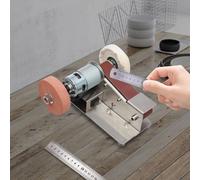 Meuleuse à bande électrique - Moteur 775. Meuleuse d'établi - Machine de polissage réglable - Alimentation secteur CC - Idéale pour les travaux de menuiserie et l'artisanat - Prise EU