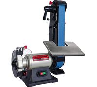 Meuleuse à bande et support de meulage, meuleuse combinée de 350 W, 50 x 1067 mm, meuleuse à bande stationnaire avec disque abrasif de 150 mm, 2980 tr/min, pour l'affûtage de couteaux, le travail du b