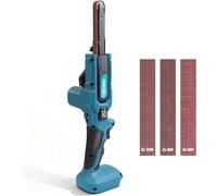 Meuleuse à bande sans fil 18-21V, ponceuse multifonction compatible avec Makita, machine à poncer | 6 vitesses, réglage de l'angle de 35°, vitesse maximale de 1700 oscillations par minute, sans fil, a
