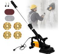 Meuleuse à BéTon 3800w à 4 TêTes, Manche Allongé, Disque Diamant | Polisseuse de Surface Portative, Max 6000tr/Min, pour Ponçage Béton, Ciment, Carrelage, Travaux de Rénovation