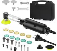 Meuleuse à tige et nettoyeur de joints - Électrique - Réglage de la vitesse à 6 niveaux - Pour joints de céramique et de carrelage - Ponçage et polissage - Sans batterie - Kit standard - Noir