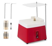 Meuleuse à Vitrail 65W avec Pare-Éclats en Acrylique, Machine Portable avec Molettes de 5/8" et 1", 4200 tr/min, Alimentation Automatique en eau, pour Vitrail DIY, Mosaïques, Céramiques, Orange