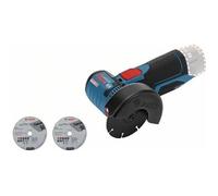 Bosch Professional 12V System meuleuse angulaire sans-fil GWS 12V-76 (avec disque tronçonner carbure, Carbide Multi Wheel 76 x 10 mm, 2 disques à tronçonner pour inox, capot de protection, calage)