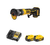 Meuleuse compacte 76mm XR 18V DCG430N-XJ + 2 batteries 18V 5 Ah + 1 Chargeur DCB1104-QW DEWALT