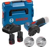 Meuleuse angulaire 12V GWS 12V-76 + 2 batteries 3Ah + chargeur + coffret L-Boxx ? BOSCH - 06019F200Y