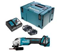 Meuleuse d'angle 18V Ø125 mm (2x3,0 Ah) en MAKPAC - MAKITA DGA511RFJ