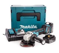 Meuleuse MAKITA Ø125 mm 18V Li-Ion + 2 batteries 5.0 Ah, chargeur, coffret - DGA517RTJ