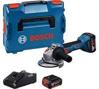 Meuleuse d'angle 18V GWS 18V-8 Professional 125mm + 2 batteries 4Ah + chargeur rapide + coffret L-BOXX - BOSCH - 06019N9002