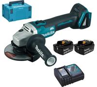 Meuleuse d'angle 18V LXT Ø125 mm (2x3,0 Ah) en MAKPAC - MAKITA DGA504RFJ