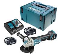 Meuleuse d'angle 18V LXT Ø125 mm (2x3,0 Ah) en MAKPAC - MAKITA DGA519RFJ