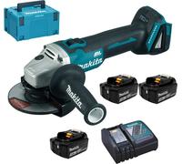 Meuleuse d'angle 18V LXT Ø125mm (3x3,0 Ah) en MAKPAC- Makita DGA504RF3J