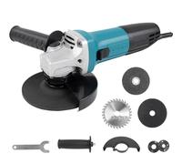 Meuleuse d'angle 720W, disque de 125 mm, variable 6 vitesses, machine coupe | 600-12000 RPM filaire, verrouillage de broche et tête d'engrenage en aluminium pour couper, meuler et polir(Package 2)