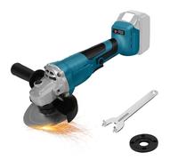 Meuleuse d'angle à piles compatible avec batterie au lithium Makita 18 V, meuleuse d'angle électrique sans balais avec diamètre de disque de 125 mm, 3000-10000 tr/min, pour une