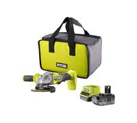 Meuleuse d'angle Brushless 18V RYOBI - 125mm - Batterie 4,0Ah - Chargeur - RAG18BL-1C40S