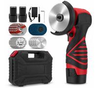 Meuleuse d'angle compacte, sans fil, 13 000 tr/min, avec 2 batteries de 3000 mAh et un ensemble de 20 pièces