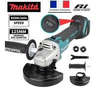Meuleuse d'angle électrique sans fil Makita 18V 125mm DGA404 haute puissance, batterie lithium-ion rechargeable, pour la découpe et le polissage bleu noir