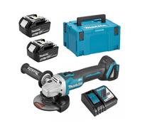 Meuleuse d'angle Makita Aku 125mm Li-ion LXT 18V/5.0Ah, Makpac DGA506RTJ
