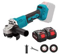 Meuleuse d'angle - Meuleuse d'angle sans fil - 21 V - 1000 W - Moteur sans balais - 3 vitesses - 13000 tr/min - 2 batteries