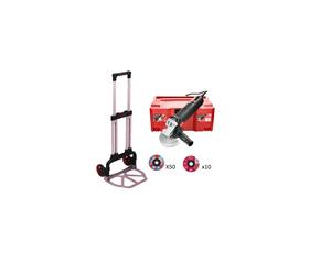 Meuleuse d'angle MH13-125 avec 60 disques + diable pliant 70 kg Hanger
