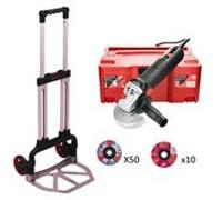 Meuleuse d'angle MH13-125 avec 60 disques + diable pliant 70 kg Hanger G