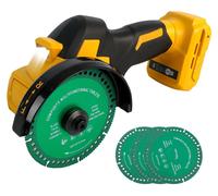 Meuleuse d'angle mini, 4 pouces, sans balais, 18000 tr/min, 3 vitesses