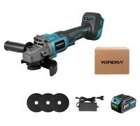 Meuleuse d'angle, moteur sans balais, 3 vitesses, 1 batterie