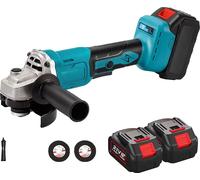 Meuleuse d'angle, moteur sans balais, 3 vitesses, avec 2XBattery