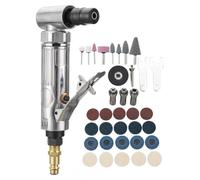 Meuleuse d'angle pneumatique - Mini-meuleuse droite à 90° - Pince de serrage de 0,6 cm - Kit de micro-meuleuse droite avec disques abrasifs - 0,95 kg