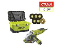 Meuleuse d'angle RYOBI - 1010W - 125mm - 1 coffret de rangement - RAG1010-125TA6